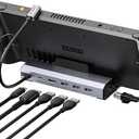 JSAUX Upgraded Docking Station 4K@120Hz for Steam Deck OLED/ROG Ally X/Legion Go/MSI Claw, 5-in-1 Steam Deck Dock with HDMI 2.1, 100Mbps Ethernet, USB 2.0 and 100W Charge for Steam Deck LCD-HB0602