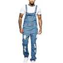 Pejihota Mens Overalls Denim Bib Black Jumpsuit Fashion Letters Adjustable Workwear Slim Fit Jumpsuit with Pockets (as1, waist, numeric_32, regular, Light blue-B)