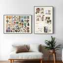Lightomorrow Bulletin Board 40 x 30 inches, Oatmeal White Pin Board Vision Board, Black Aluminum Framed Fabric Cork Board with 10 Push Pins, Black Framed