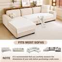 MEETSKY 100% Waterproof Sectional Couch Covers, 2 Pieces Washable L Shaped Couch Covers Sofa Blanket for Dogs,Pet Friendly Furniture Protector for Leather Sofa,Off White, XX-Large, 35"x70.9"+35"x70.9"