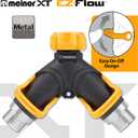 Melnor 65170AMZ 2 Way Lever Flow Through Valve Connector Bundle, Yellow, Black
