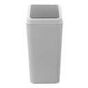 Kekow 4.5 Gallon Small Plastic Trash Can, Swing Lid Waste Can, Gray