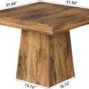 LITTLE TREE 31.5" Small Dining Table for 4, Farmhouse Kitchen Table with Walnut Finish, Square Compact Dinner Table for Home Dining Room, Apartments, Office, Living Room & Restaurants, Walnut, 31.5 Inches X 31.5 Inches X 29.53 Inches