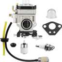 Pro PR46BT Carburetor for Poulan Pro PR46BT PR48BT 46cc 48cc Gas Backpack Blower BP400 BP402 Blower Carburetor for RedMax EB7000 EB7001 EB4300 EB4400 EB4401 Leaf Blower Parts