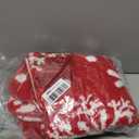 Christmas Bathroom Rugs 30"x20", Ultra Soft Thick Plush Fluffy Microfiber Absorbent Bath Mat, Non-Slip Backing, Machine Washable Bath Mats for Bathroom Floor, Holiday Decor, Red-Snowflakes