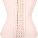 YIANNA Waist Trainer for Women Latex Underbust Waist Cincher Corset Sport Girdle Hourglass Body Shaper (Medium, Beige)