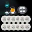 AHIER LED Coaster,12 Pcs Led Coasters for Drinks, Perfect for Party, Wedding, Bar(White)
