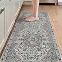 DEXI Kitchen Mats for Floor Cushioned, 23x59 Extra Large Long Runner Rug Non Slip, Waterproof Soft Comfort Standing Padded Anti Fatigue Decorative, Brown Grey