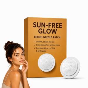 Sun Free Glow Patch, Tanning Patch, 2026 New Professional Sun free glow tanning Patches, Sun Free Glow Microdarts Patch for Women & Men, Suitable for All Skin Types(2PCS)