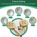 2 Handle Shower Faucet Shower System Complete 2 in 1 Shower Combo Set with Handheld Showerhead Shower Trim Kit Two Handle Shower Fixtures Brushed Gold