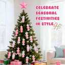 12 Pack Pastel Candy Christmas Tree Ornament Set Colorful Candy Hanging Pendant Decoration Pastel Xmas Ornaments Crafts Decor for Home Holiday Birthday Party Supplies