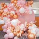 Paready Rose Gold Balloon Arch, 120 Pcs Blush Pink Balloon Garland, Dusty Pink Retro Ivory Metallic Rose Gold Clear Balloons for Birthday Girls Bridal Baby Shower Wedding New Year's Party Decorations