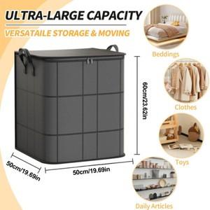 Clothes Storage Bag Foldable Containers for Organizing Bedroom Closet ClothingClothing Storage Bins with Reinforced Handles, Sturdy Zippers, for Clothes & Bedding