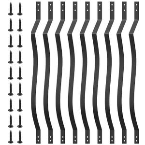 Akenow 26 Pack Deck Balusters, 29.5"X1" Metal Spindles, Heavy Duty Deck Railing,Wave Arc Baluster with Black Screws, Stylish Banisters for Outdoor Stair Deck Porch