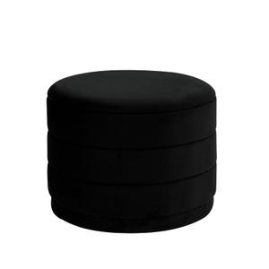 CAIPINFUL 23" Round Velvet Storage Ottoman with Tray
