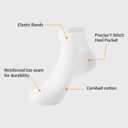 J-BOX Women's Cotton Athletic Socks - Low Cut, Casual, 8/10 pairs (9-11, Black5+white5)