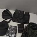 Tactical Vest for Men, Airsoft Vest, Black Molle Vest and Cap Protective Equipment, Tactical Airsoft Gear