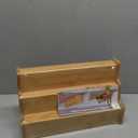 Spice Rack Kitchen Cabinet Organizer- 3 Tier Bamboo Expandable Display Shelf Yellow