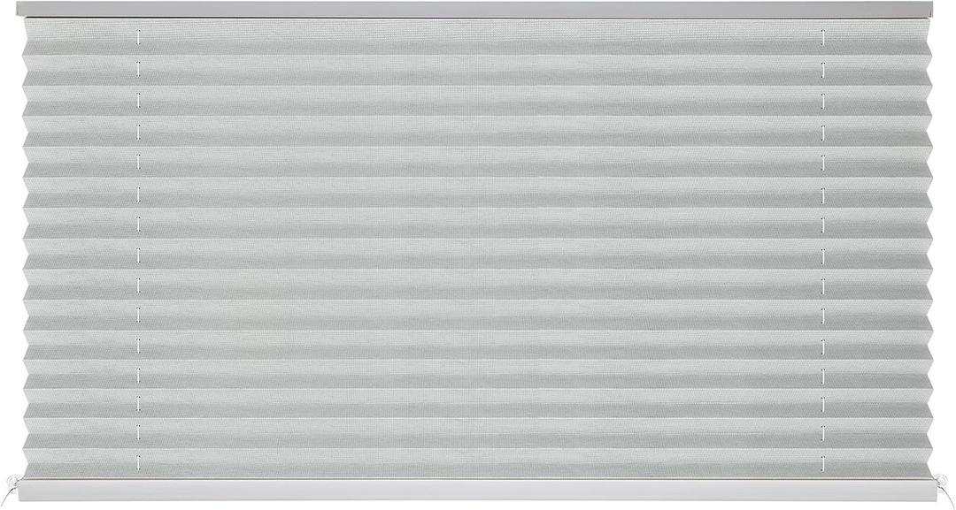 NOVINO RV Blinds Pleated Shades,Camper Window Blinds,RV Window Shade for Camper Travel Trailers Motorhome Motor Coach-50 W x 24" L,Gray