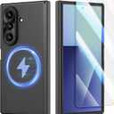 Nillkin for Samsung Galaxy Z Fold 7 Magnetic Case with Separate Screen Protector, [Compatible with MagSafe][Hinge Protection] Frosted Texture Slim Fit Protective Phone Case for Galaxy Z Fold 7 Black