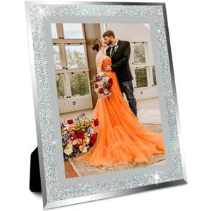 Glass Photo Frame 4x6 5x7 6x8 inch High Definition Vertical Horizontal Display Diamond Shiny Desk Table Shelf Wedding Decoration