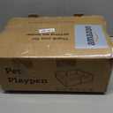 42x42 Inches Puppy Playpen with Cover&Dog Pads, Dog Playpen for Puppies or Small Dogs, Pet Playpen for Indoor & Outdoor, Sturdy Safety Dog Pen with Thickened Fabric (Blue)