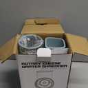 KEOUKE Rotary Cheese Grater Hand Crank Transparent - Shredder Slicer Grinder 3 Stainless Steel Blades, Stable Suction, Labor-Saving Handle, Safe Kitchen Tool for Cheese, Vegetable, Nuts, Chocolate (3 IN 1, Grey Blue SP)