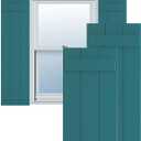 Ekena Millwork 16 1/8"W x 35"H True Fit PVC, Three Board Joined Board-n-Batten Shutters, Antigua (Per Pair - Hardware Not Included)