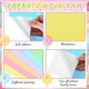 Skyygemm 30 Pcs Party Decorations Pastel Color Floor Stickers Land Pathway Decor PVC Floor Decals for Birthday Party Halloween Land Trunk or Treat Car Decorations (11.8 x 7.8 Inch)