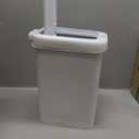 MOPALL 1.9 Gallon Slim Bathroom Trash Can with Lid Soft Close, Garbage Can with Pop-Up Lid & Step On Foot Pedal, Small Trash Bin Trashcan Waste Basket for Toilet, Office, Bedroom, Kitchen, Living Room