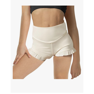 RRHSS Girls Athletic High Waisted Ruffle Shorts - Comfy Yoga Dance Workout Gymnastics