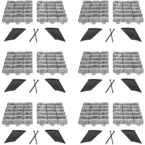 EasyFlex No-Dig Landscape Edging with Anchoring Spikes, 2.7 in. Tall Decorative Stone-Look Garden Border, 90 Foot Kit, Slate Gray (3602S-90C)