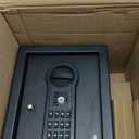 Amazon Basics Small Slim Desk Drawer Security Safe with Programmable Electronic Keypad, Secure Quick Access, 0.1 Cubic Feet, Black, 11.8"W x 8.6"D x 4.4"H