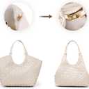 Woven Tote Bag for Women Woven Leather Purse