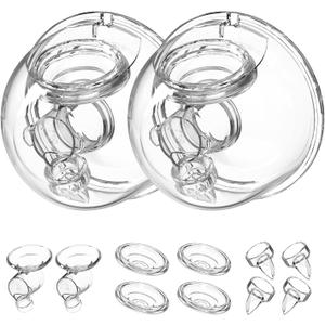 Wearable Breast Pump Replacement Parts Compatible with TSRETE Kmaier S12 S9 Wearable Breast Pump, Include Duckbill Valve, Silicone Diaphragm, 24mm Flange, Milk Collector Cup, 2 Sets