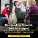 BraceUP Back Support Belt for Men and Women - Breathable Waist Lumbar Lower Back Brace for Sciatica, Herniated Disc, Back Pain Relief, with Dual Adjustable Straps (S/M 28-35 In) (Black, M)