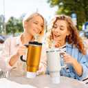 Mity rain 9Pcs Straw Covers Bling Set for Stanley Cup 30oz 40oz, All Accessories Compatible with Stanley Water Bottle, 10MM Silicone Straw Topper and Cup Handle Charms, Silicone Boot