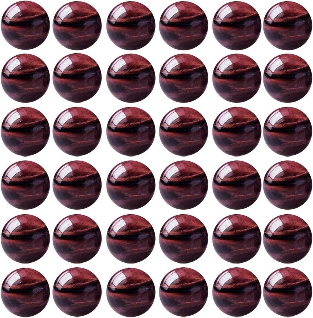 Natural Stone Beads 100pcs 8mm Red Tiger Eye Round Genuine Real Stone Beading Loose Gemstone Hole Size 1mm DIY Charm Smooth Beads for Bracelet Necklace Earrings Jewelry Making (Red Tiger Eye, 8mm)