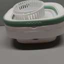 Portable Washing Machine, 12L Upgraded Mini Washing Machine With Spin Basket, Foldable Washer Cleaning for Underwear, Baby Clothes Socks and Small Items, Small Washer for Apartments, Dorm,RV (Green)