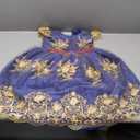 TTYAOVO Flower Girl Dress Princess Birthday Party Wedding Gown (5-6 Years, Blue)