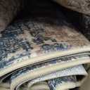 Area Rugs 10x12 for Living Room Bedroom, Modern Abstract Machine Washable Rug, Large Soft Low Pile Floor Cover with Non Slip Backing for Dining Room, Stone Rust