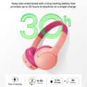 Belkin SoundForm Mini w/Case - Wireless Bluetooth Kids Headphones with 30H Battery Life, 85dB Safe Volume Limit, Built-in Microphone - Kids On-Ear Earphones for iPhone, iPad, & More - Pink