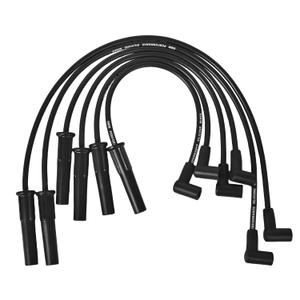 RLP Silicone Spark Plug Wires Set 8.0mm 6 Wires Black for HEI Distributor Compatible with Ford Truck 6 Cylinder 250 300 4.9L