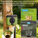 Meross WiFi Water Timer for Garden Hose, 2 Zone WiFi Hose Timer with Brass Inlet and Outlet, WiFi Sprinkler Controller, Rain Delay, Smart Water Valve for Garden, Lawn & Yard, Remote & Voice Control
