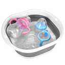 Collapsible Wash Basin for Baby Bottles, Baby wash Basin, Baby dishwashing Basin, Travel and Picnic Essential