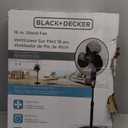 BLACK+DECKER 16 Inches Stand Fan with Pedestal Base, Height Adjustable Pedestal Fan with Remote and Touch Control Panel, Free Standing Fan with 90-Degree Oscillating and 3-Speed Settings, Black