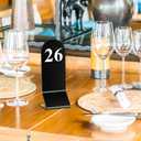 Remerry 50 Pcs Table Numbers 1-50 Acrylic Double Sided Number Cards for Restaurant Acrylic Tent Table Holders Tent Cards Wedding 2.36 x 6.3 Inch(Black)