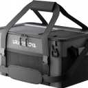 [2026 Updated] 50 Can Collapsible Soft Cooler Bag with Hard PP Lid, Leakproof Insulated Cooler with Quick-Access Top Hatch, Bottle Opener & Mini Table for Beach, Camping, Travel, Large