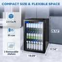 Electactic 95 Cans Beverage Refrigerator, 26 Bottle Mini Fridge, 2.7 cu.ft Drink Fridge Digital Temperature Control for Bottled Beer, Soda,Water
