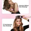 Farery 4-in-1 Rotating Blow Dryer Brush Set | Oval Volumizing Barrel, 1.5" & 2" Rotating Brushes, and Diffuser | All-in-One Hot Air Brush for Fast Drying, Volumizing, and Smoothing